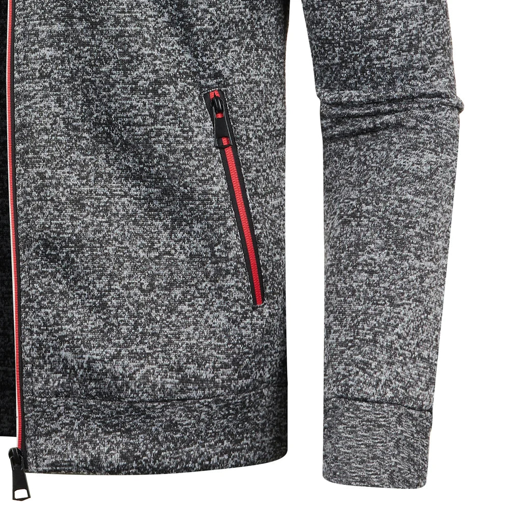 Jaqueta Masculina Estilo Cardigan com Zíper Jack