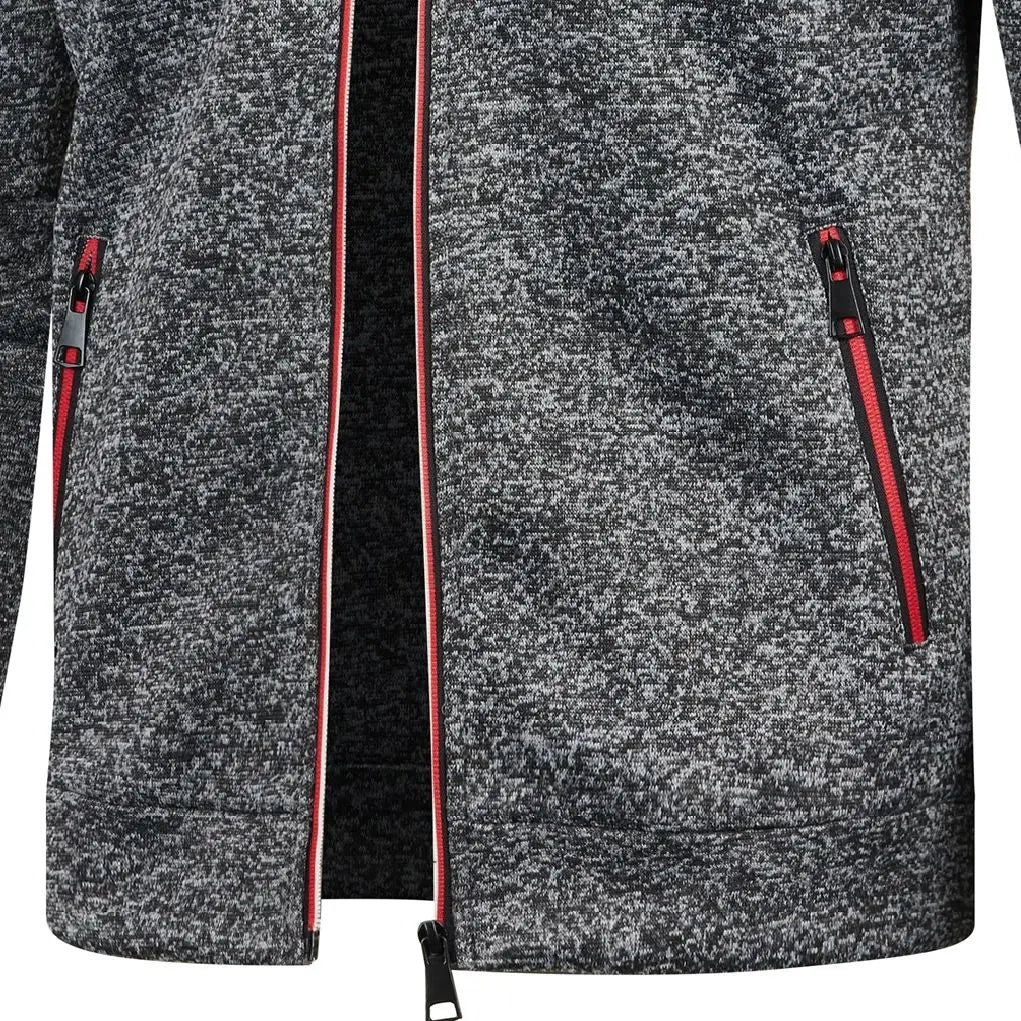 Jaqueta Masculina Estilo Cardigan com Zíper Jack
