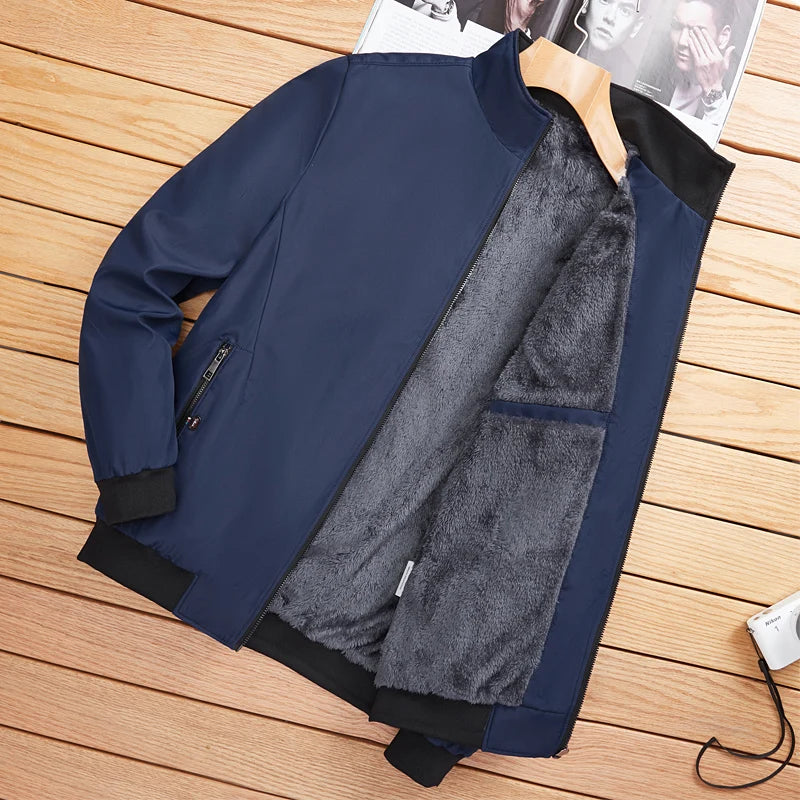 Jaqueta Masculina Forada Bomber com Ziper Prometheus