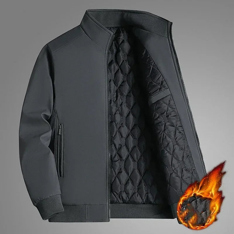 Jaqueta Masculina Impermeável Forrada com Zíper Winter