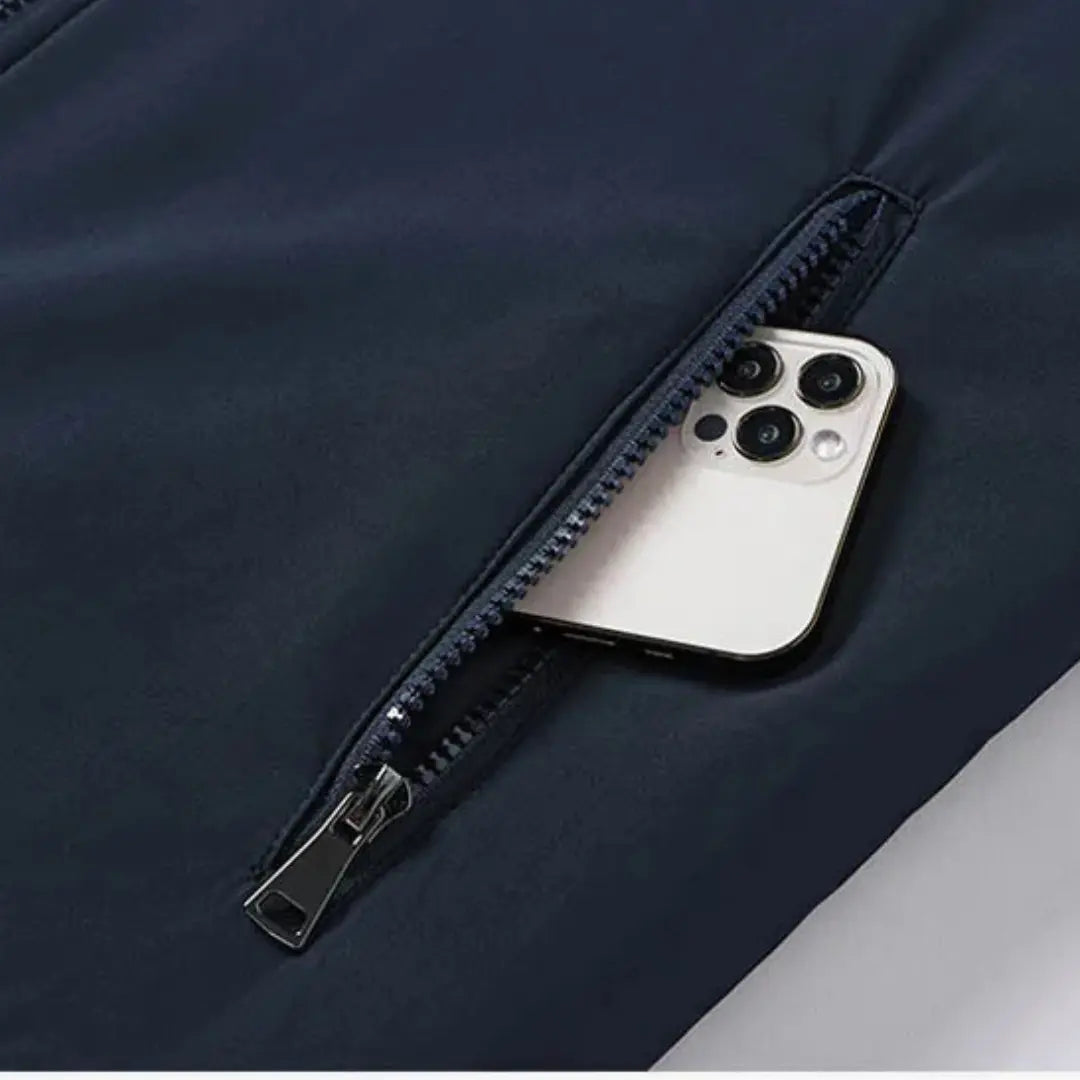 Jaqueta Masculina Impermeável Forrada com Zíper Winter