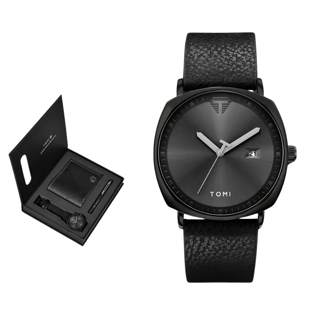 Kit Presente 3 Peças: Relógio Masculino Achilles + Carteira + Caneta