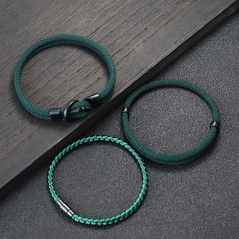 Kit de Pulseiras Masculinas em Paracord Nikos (3 Peças)
