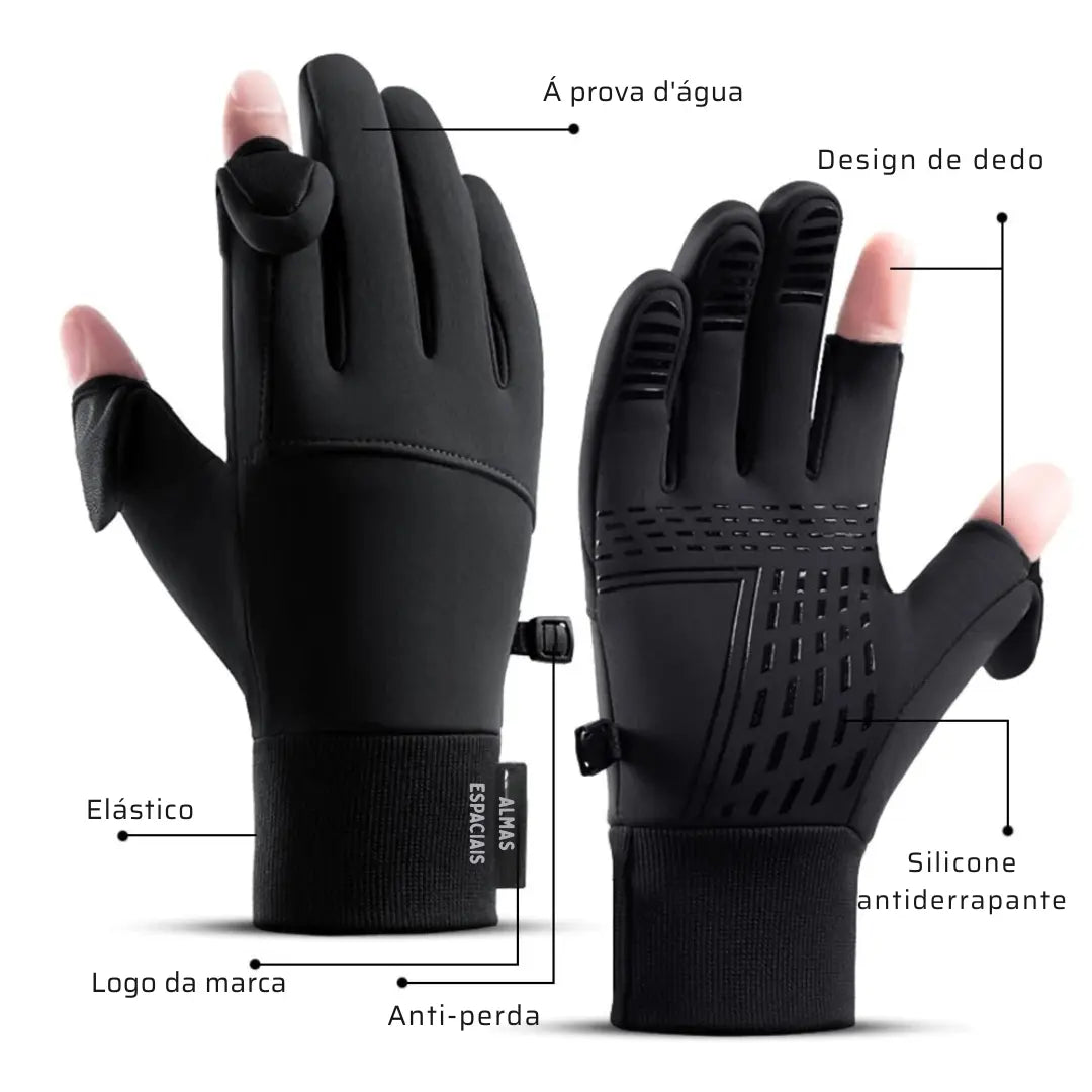 Luva Masculina de Inverno Impermeável e Antiderrapante