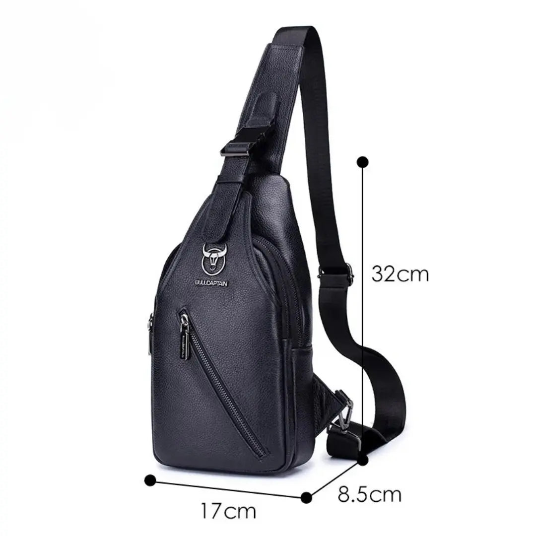 Mochila Transversal Masculina de Couro Scorpio