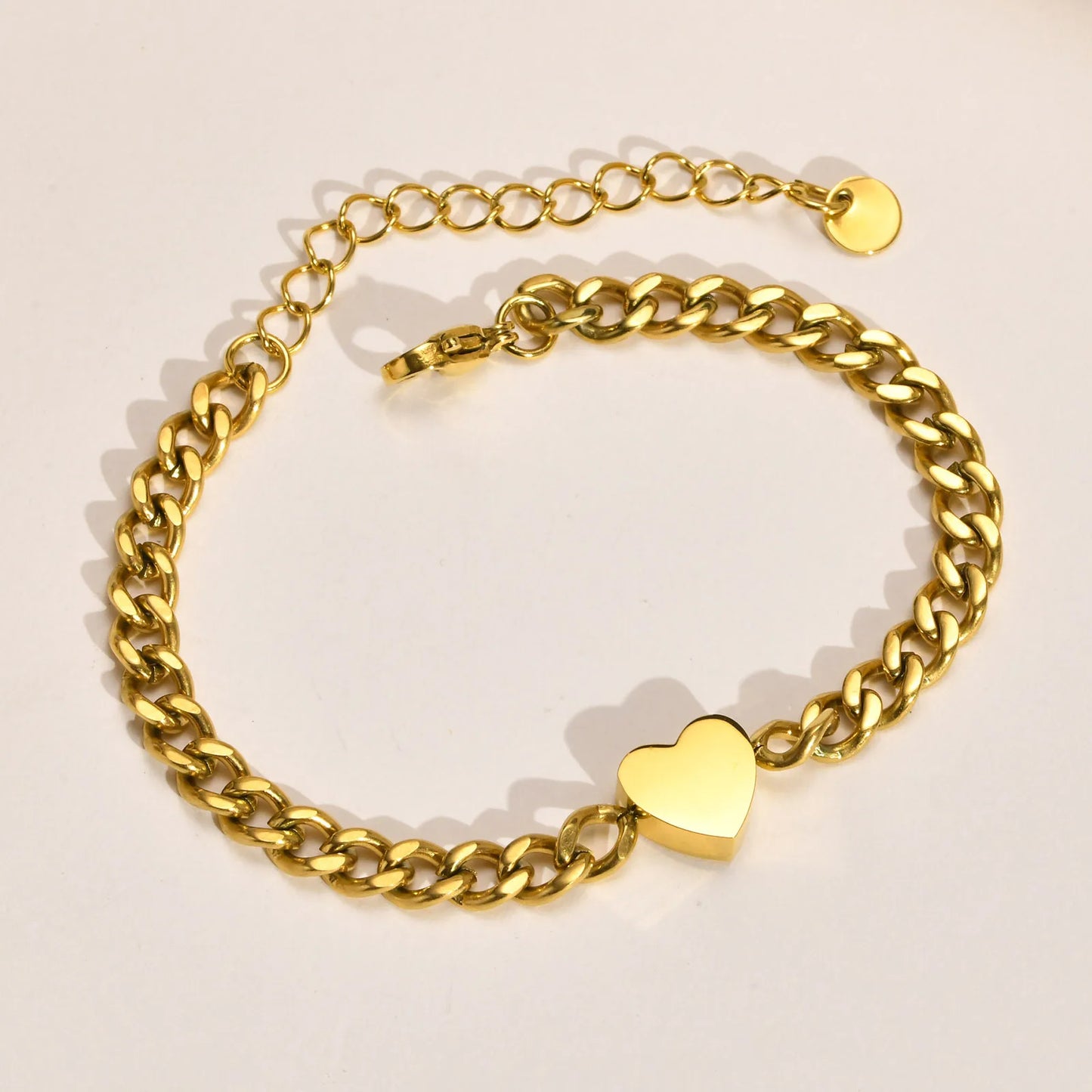 Par de Pulseiras em Aço Inox Heart