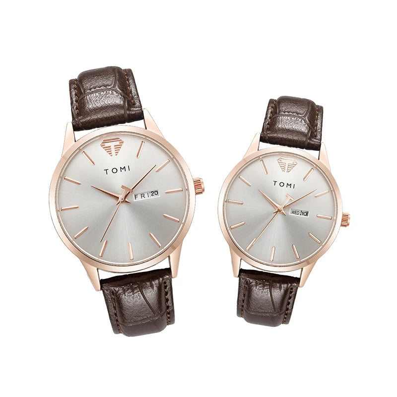Par de Relógios Masculino e Feminino Minimalista Aphrodite
