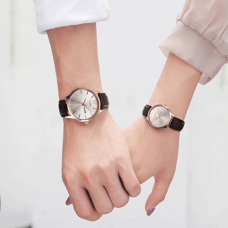 Par de Relógios Masculino e Feminino Minimalista Aphrodite