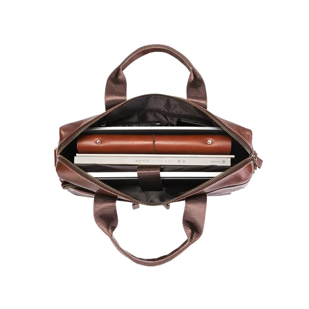 Pasta Executiva Masculina em Couro Legítimo Bullcaptain Classic