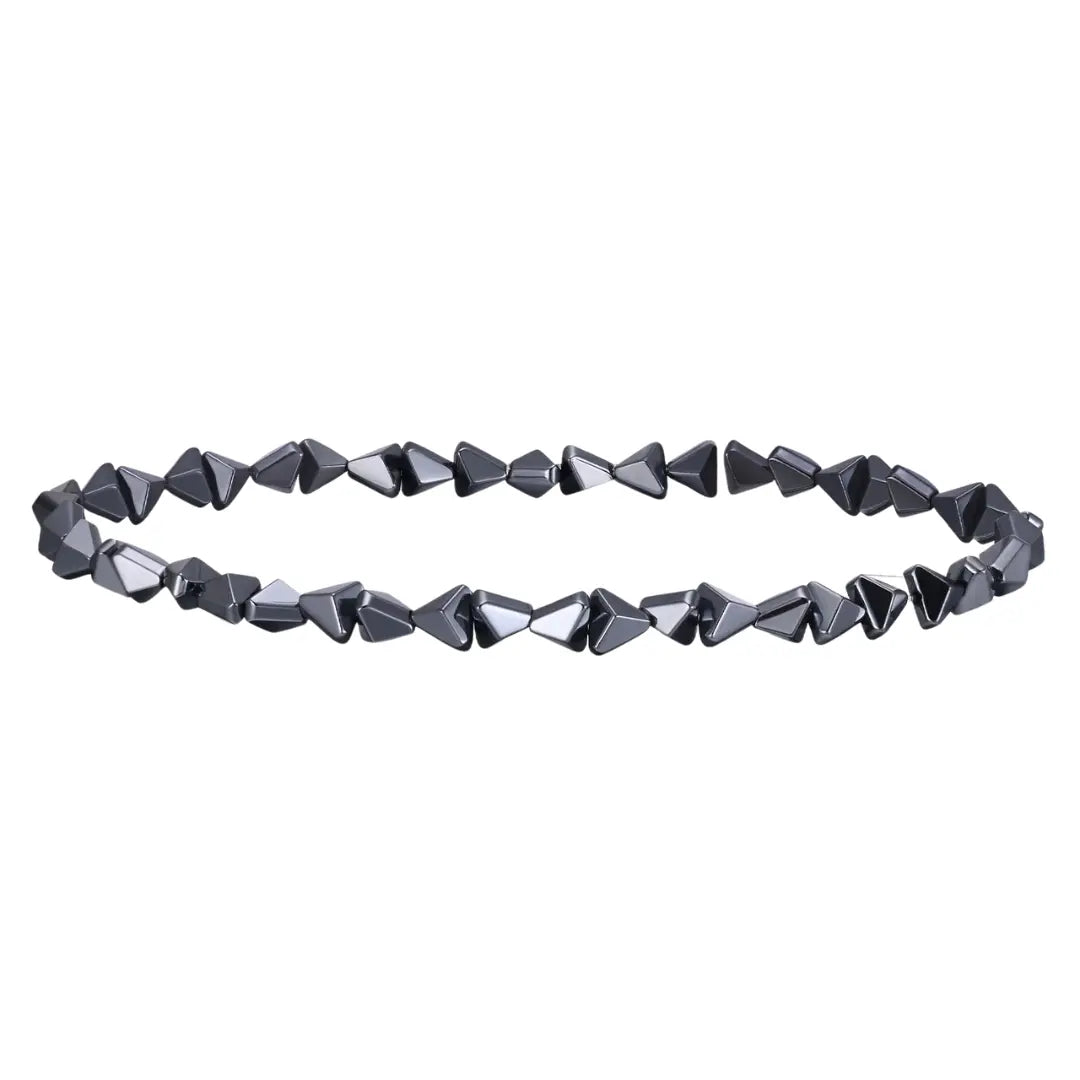 Pulseira Masculina Geométrica em Hematita Glam