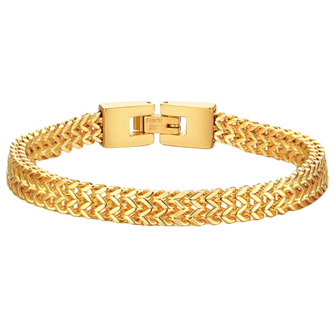 Pulseira Masculina em Aço Inoxidável Cubic