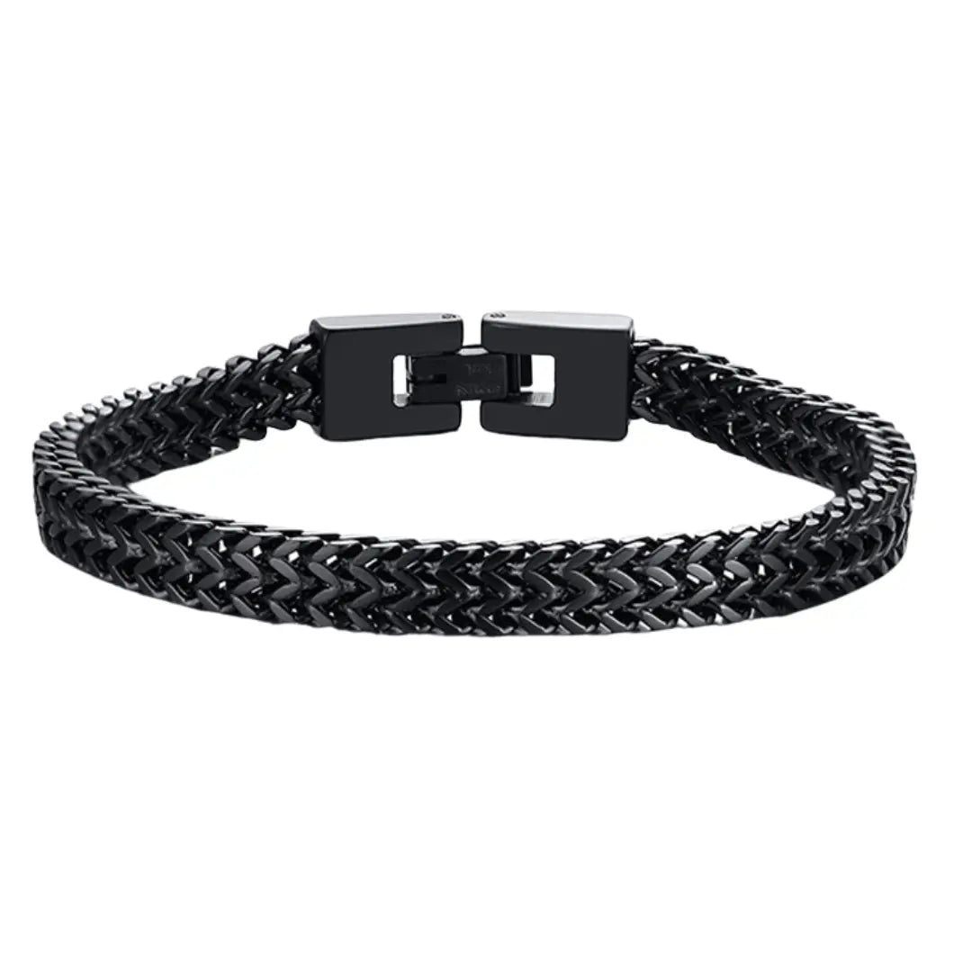 Pulseira Masculina em Aço Inoxidável Cubic