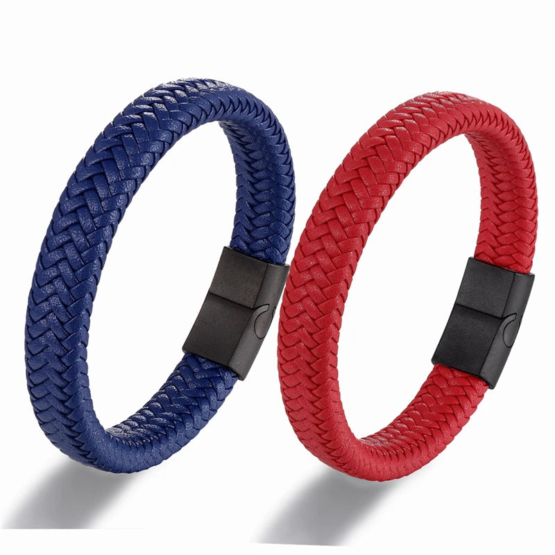 Pulseira Masculina em Couro Dimitrios
