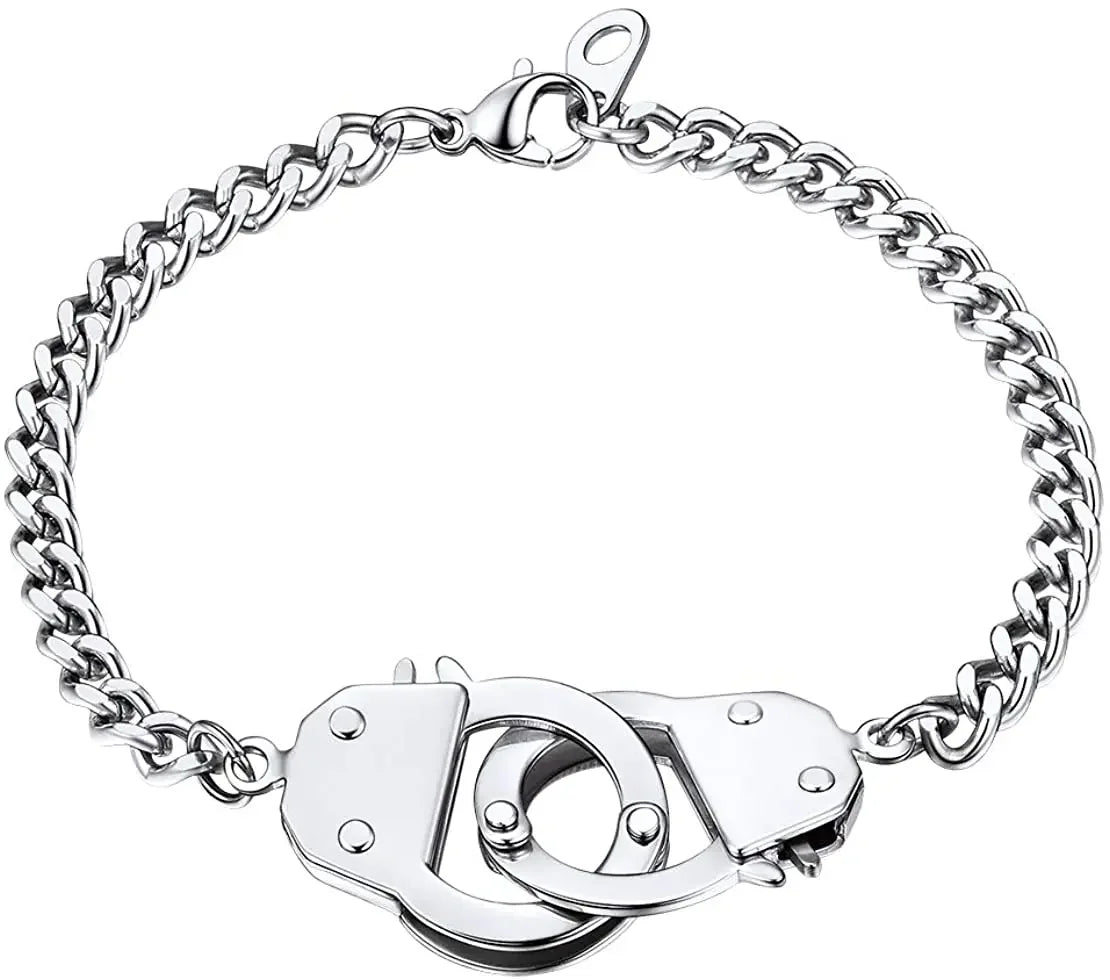 Pulseira Masculina em Aço Inox Algemas