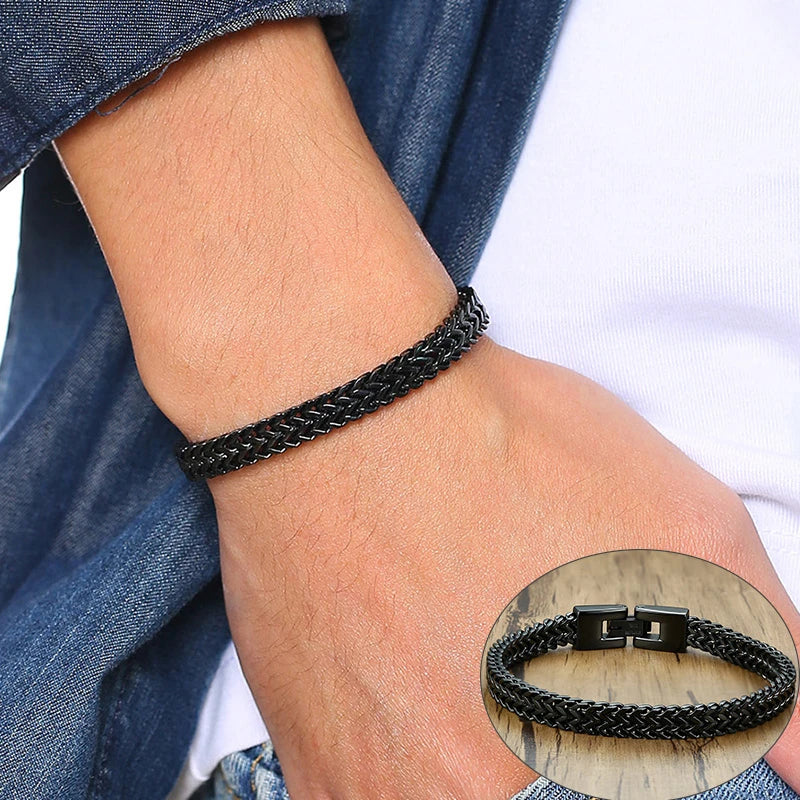 Pulseira Masculina em Aço Inoxidável Cubic Seja Orion Acessórios Masculinos