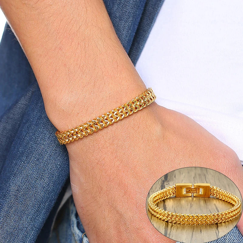Pulseira Masculina em Aço Inoxidável Cubic Seja Orion Acessórios Masculinos