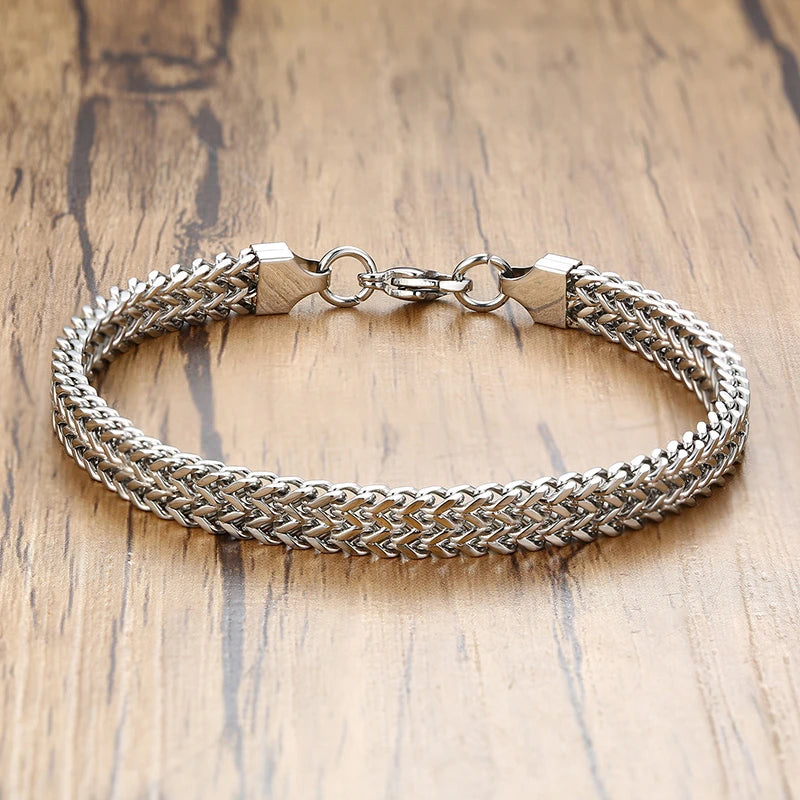 Pulseira Masculina em Aço Inoxidável Cubic Seja Orion Acessórios Masculinos