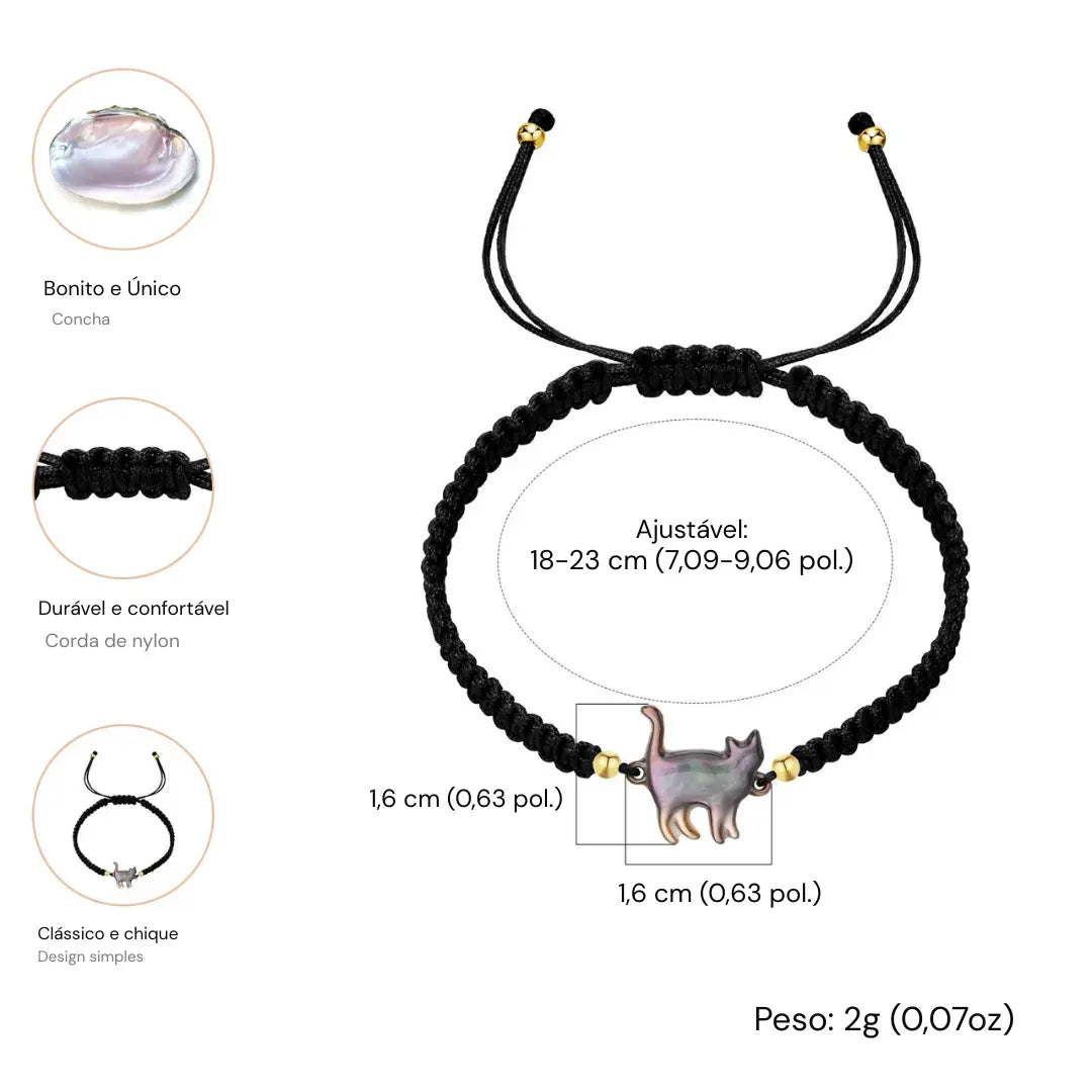 Pulseira Unissex em Paracord Cat