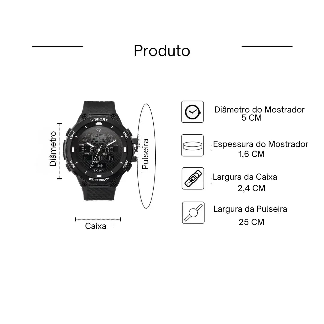 Relógio Masculino Esportivo Ajax