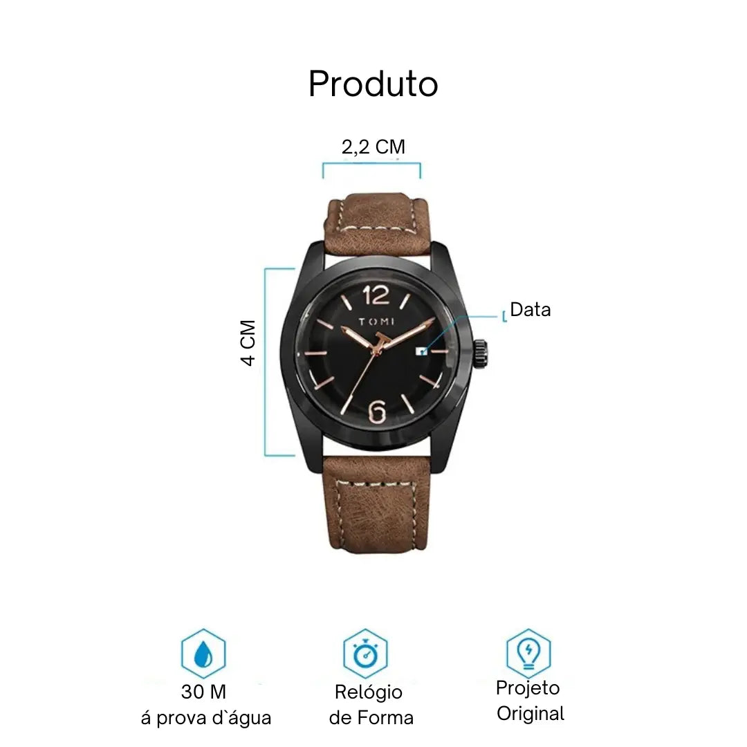 Relógio Masculino Minimalista Anastasios