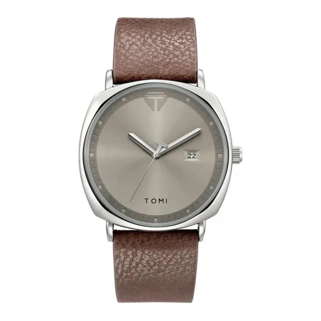 Relógio Masculino Minimalista Pulseira em Couro Achilles