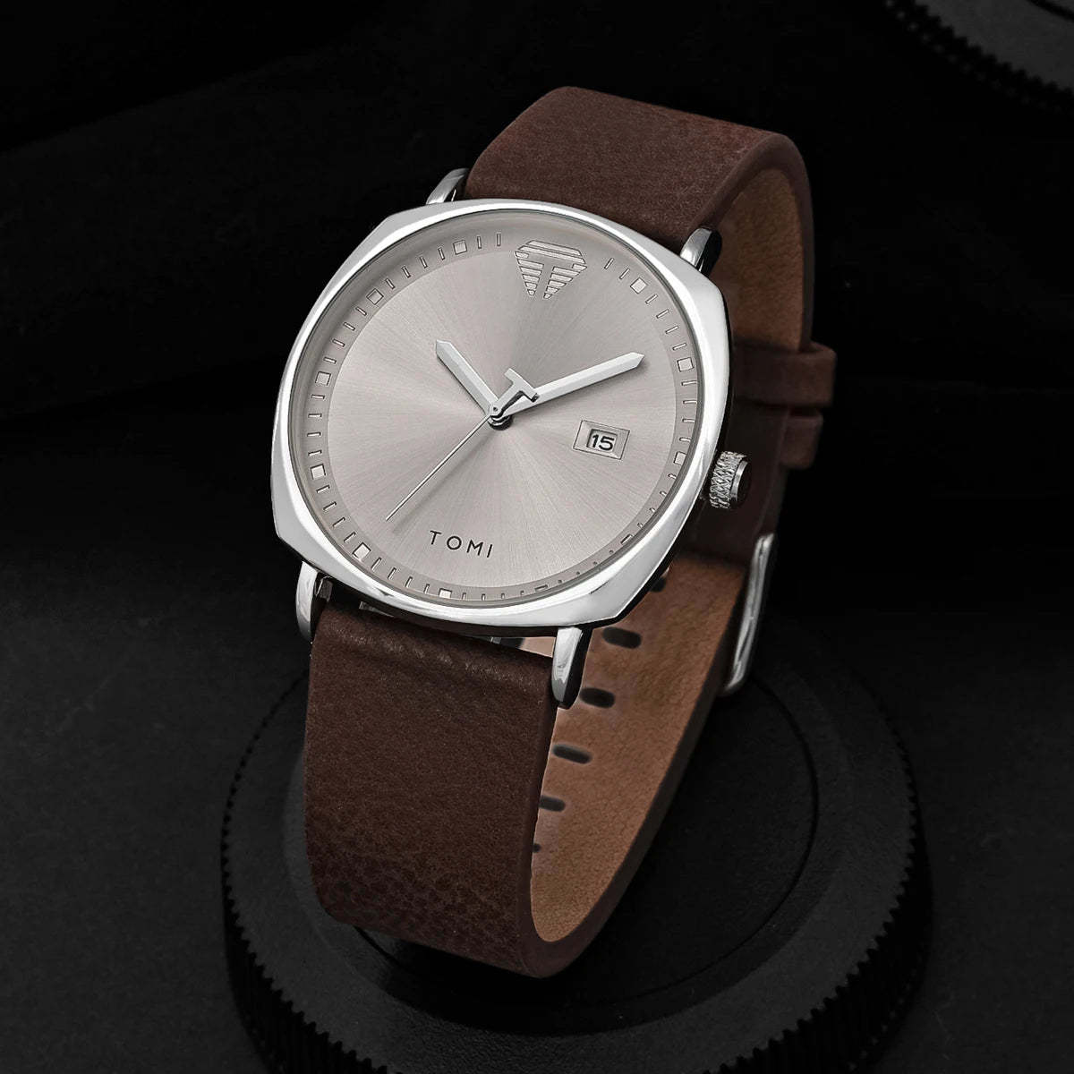 Relógio Masculino Minimalista Pulseira em Couro Achilles