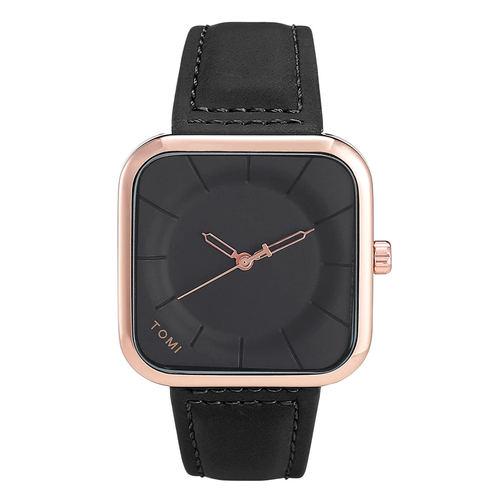 Relógio Masculino Minimalista Quadrado Adonis