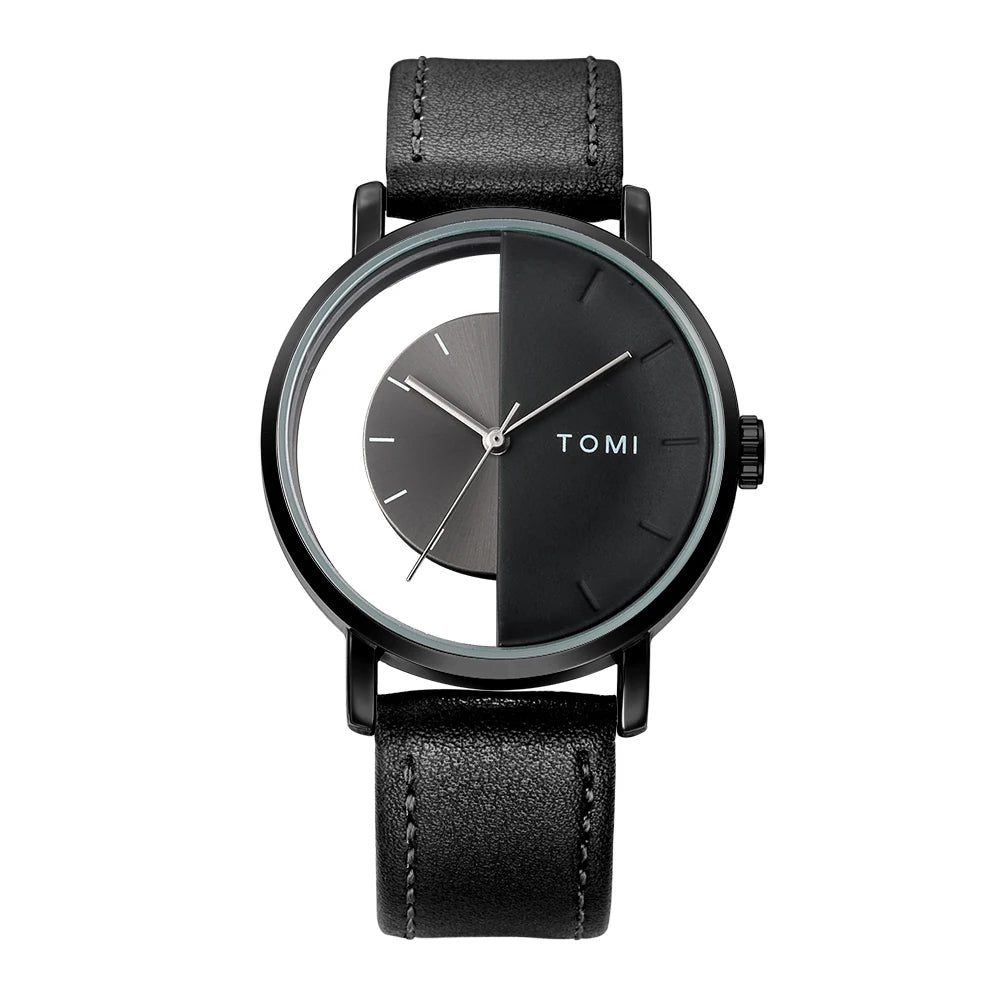 Relógio Masculino Minimalista em Couro Kyros