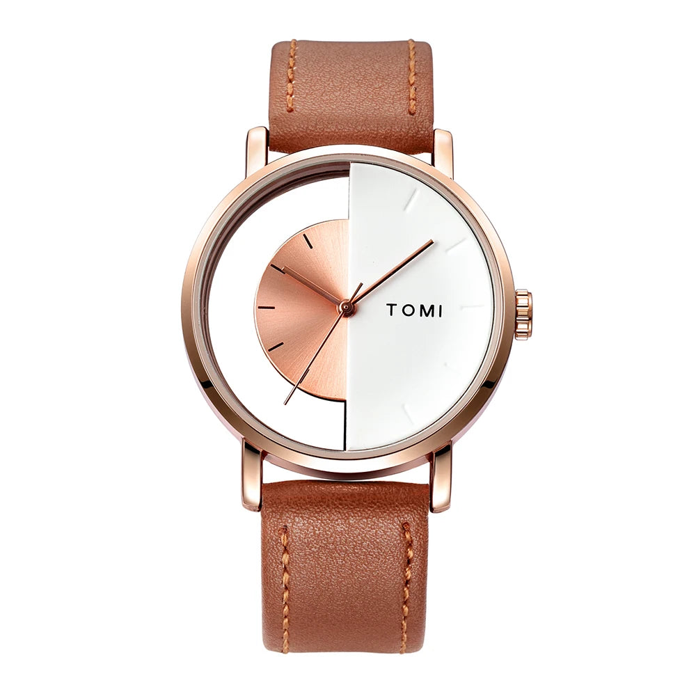 Relógio Masculino Minimalista em Couro Kyros