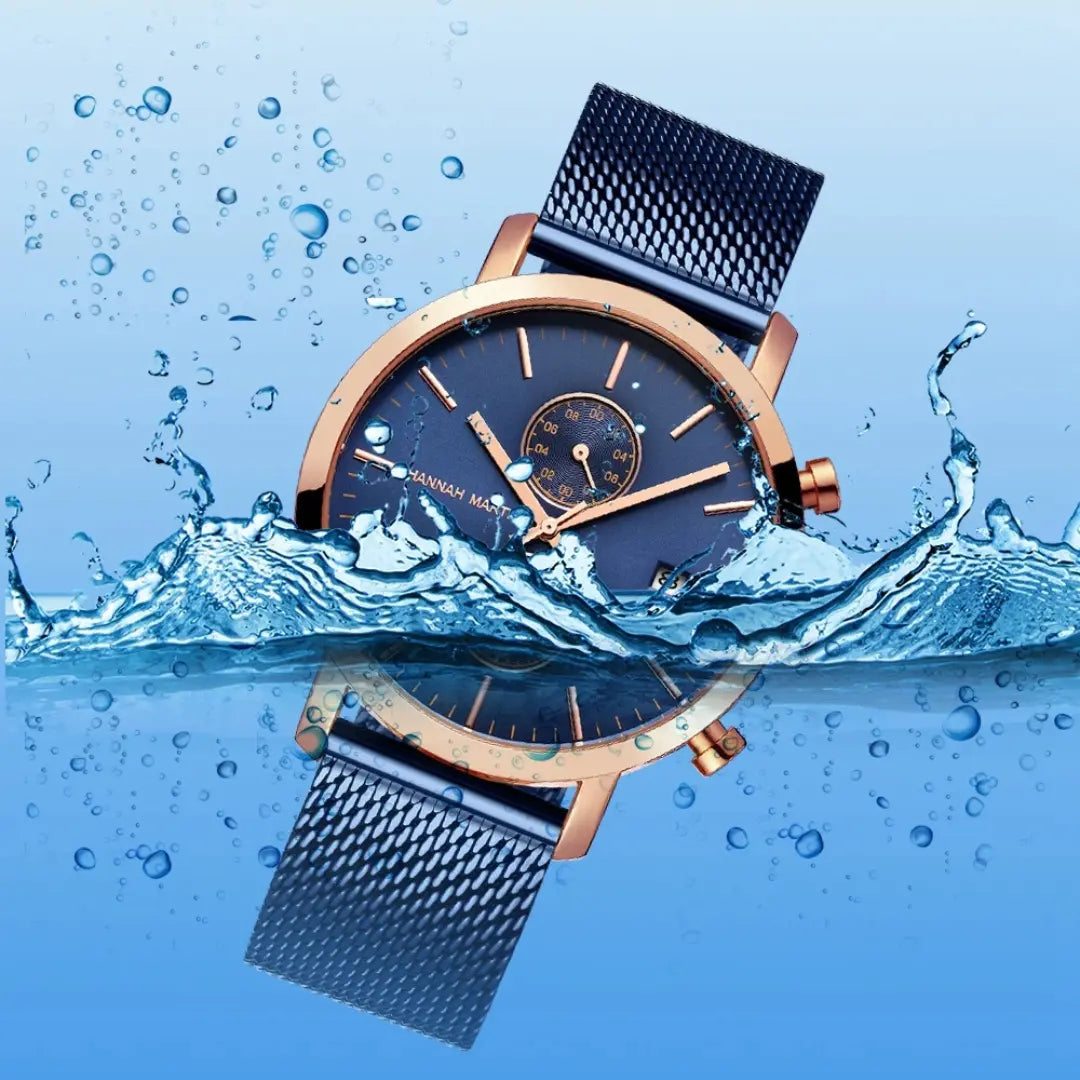 Relógio Masculino Aço Inox Quartzo Hannah Martin Deluxe