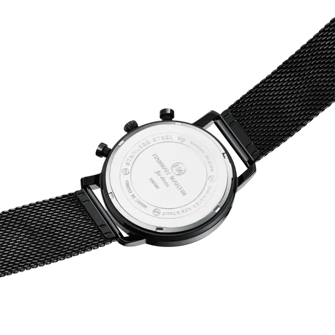 Relógio Masculino Aço Inox Quartzo Hannah Martin Deluxe