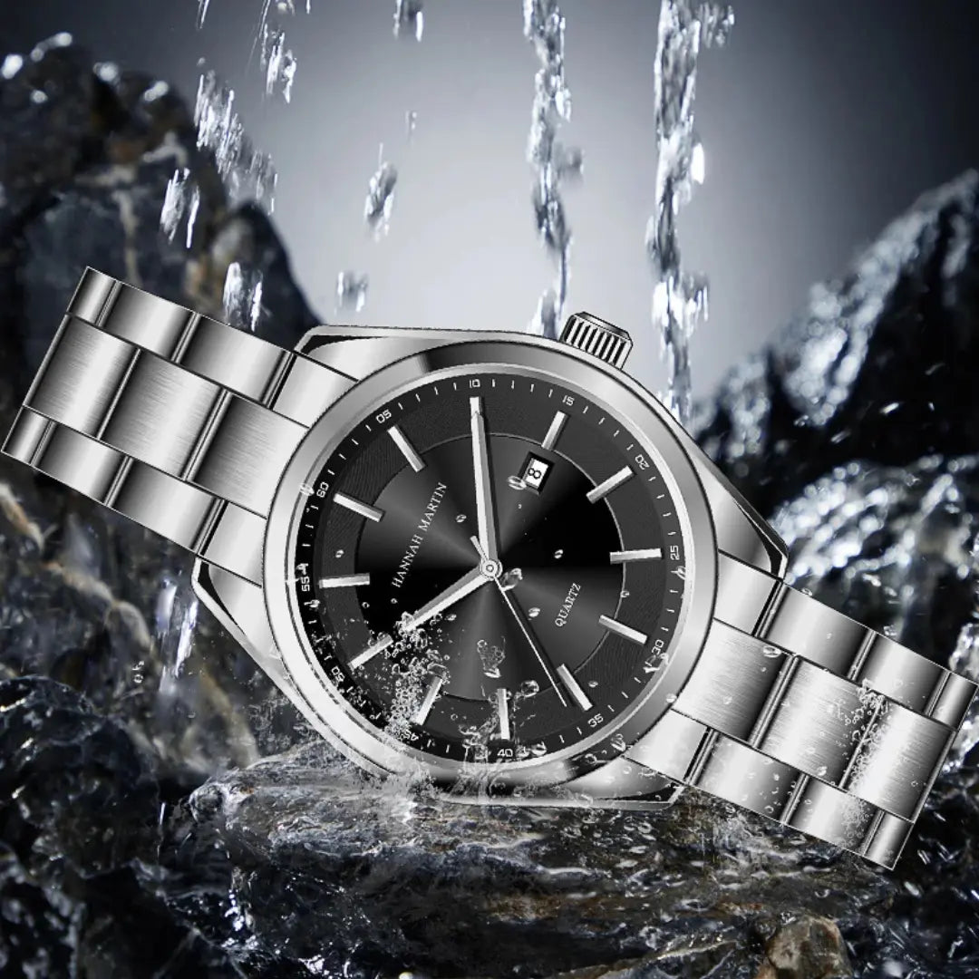 Relógio Masculino Aço Inox Quartzo Hannah Martin Stainless