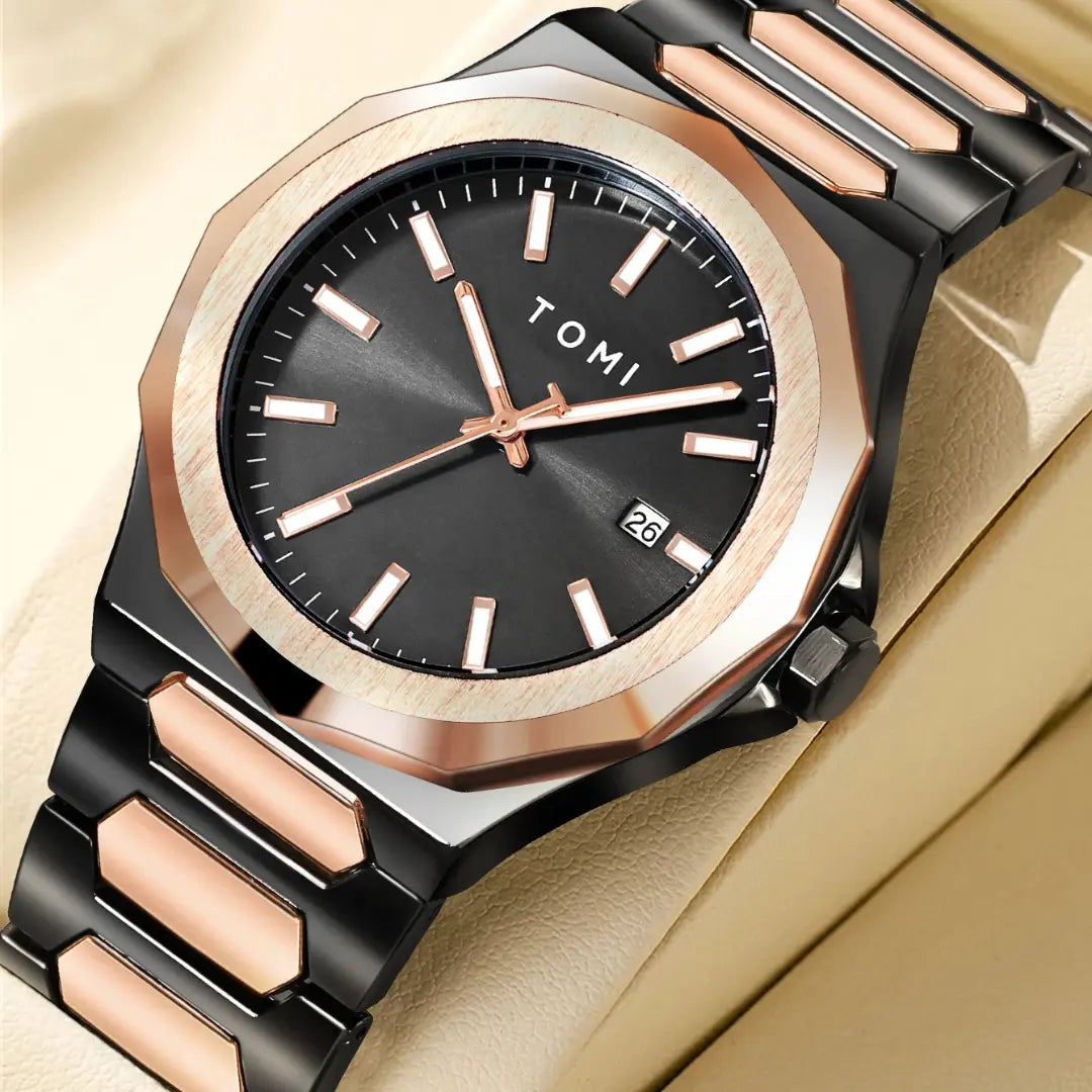 Relógio Masculino Aço Inox Quartzo (Kit Presente)