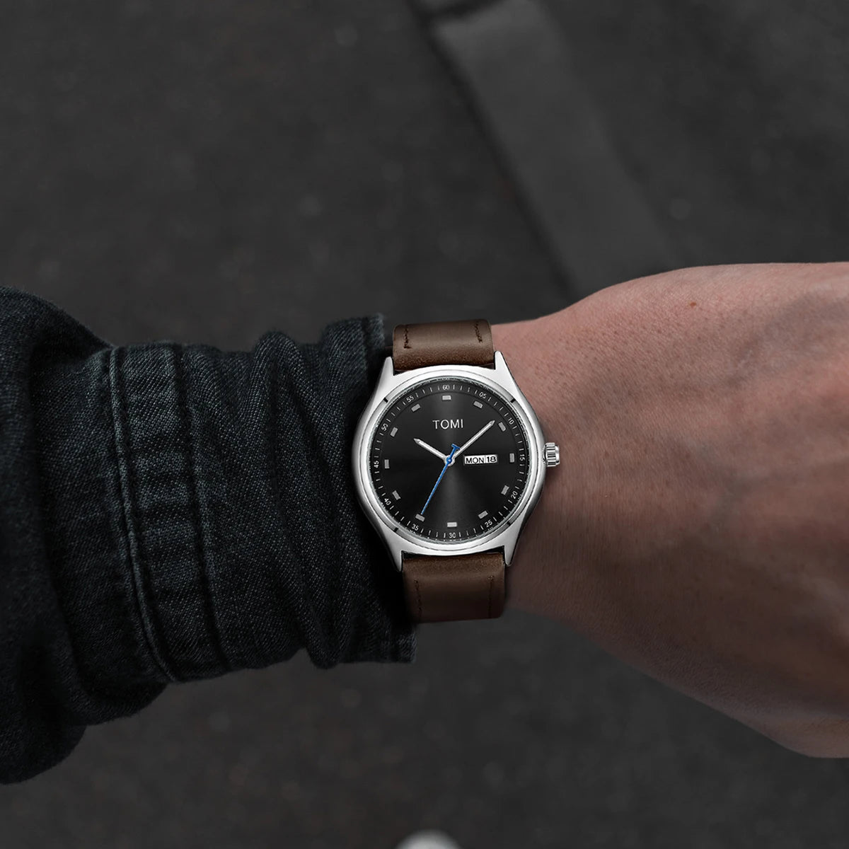 Relógio Masculino Minimalista Pulseira de Couro Athens