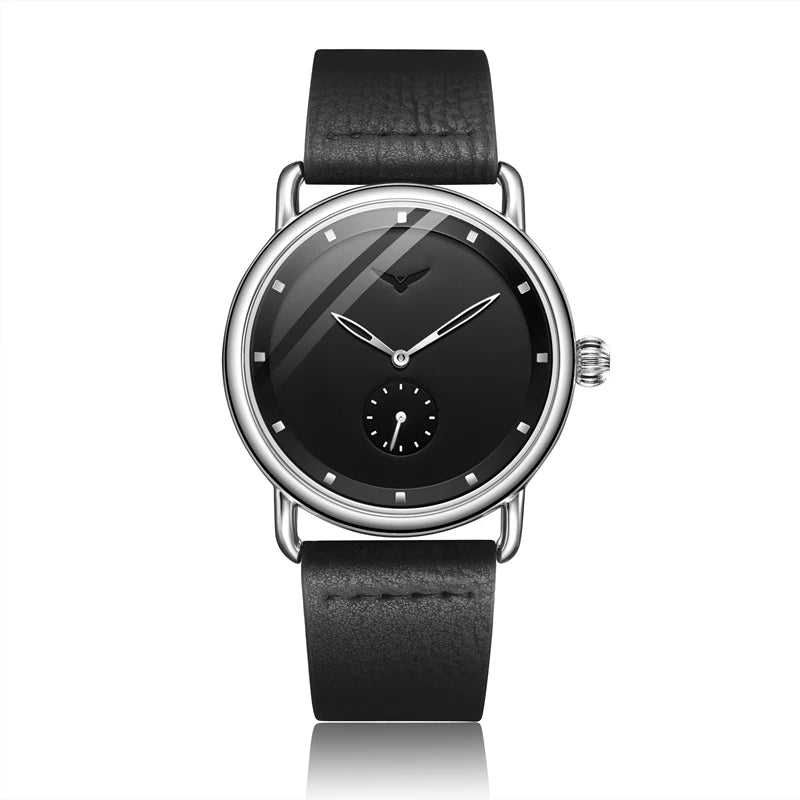Relógio Masculino Pulseira de Couro Quartzo Eagle