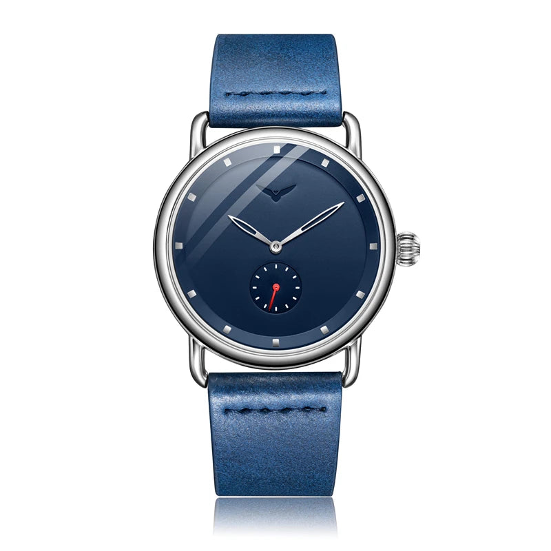 Relógio Masculino Pulseira de Couro Quartzo Eagle
