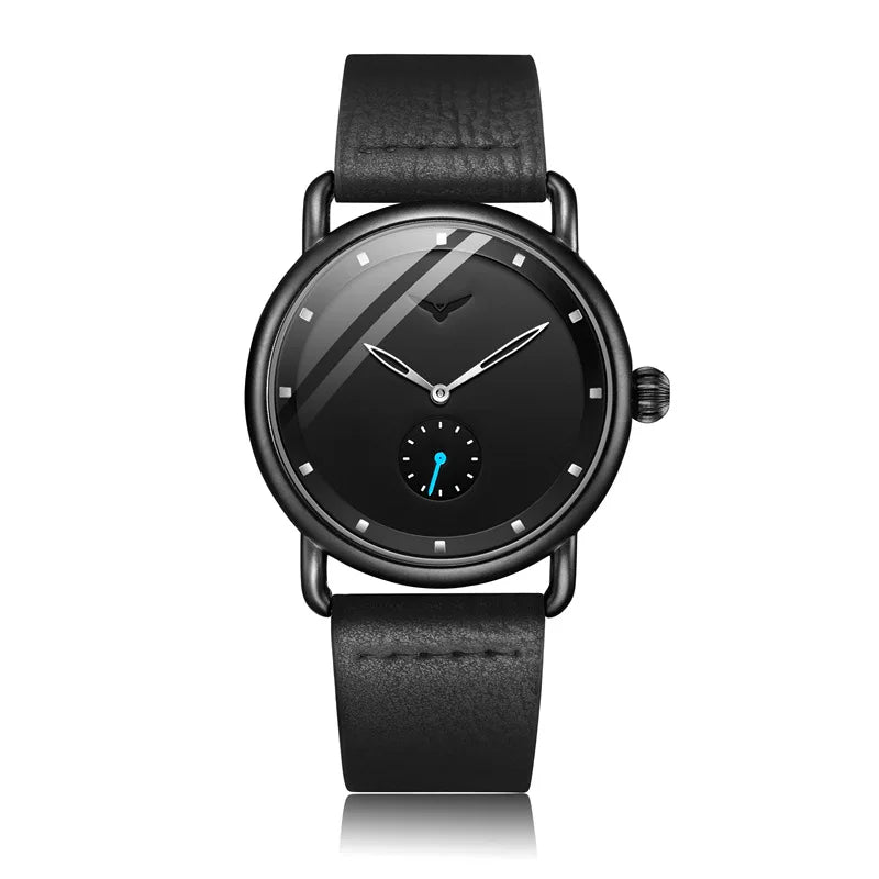 Relógio Masculino Pulseira de Couro Quartzo Eagle