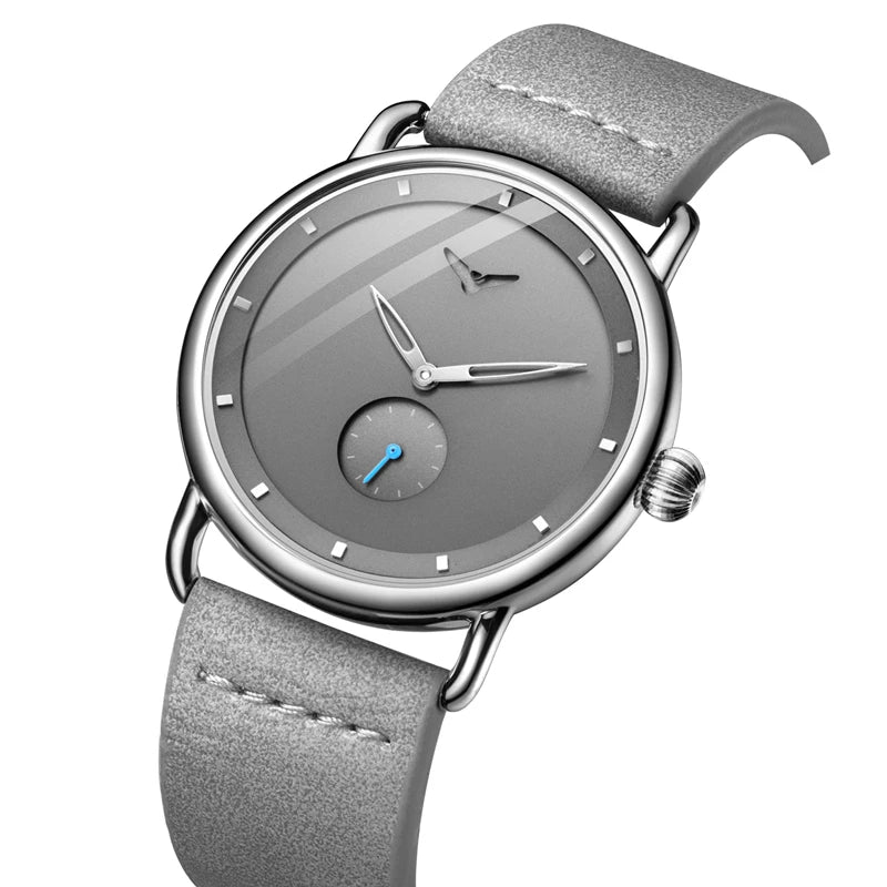 Relógio Masculino Pulseira de Couro Quartzo Eagle