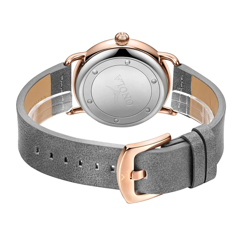 Relógio Masculino Pulseira de Couro Quartzo Eagle