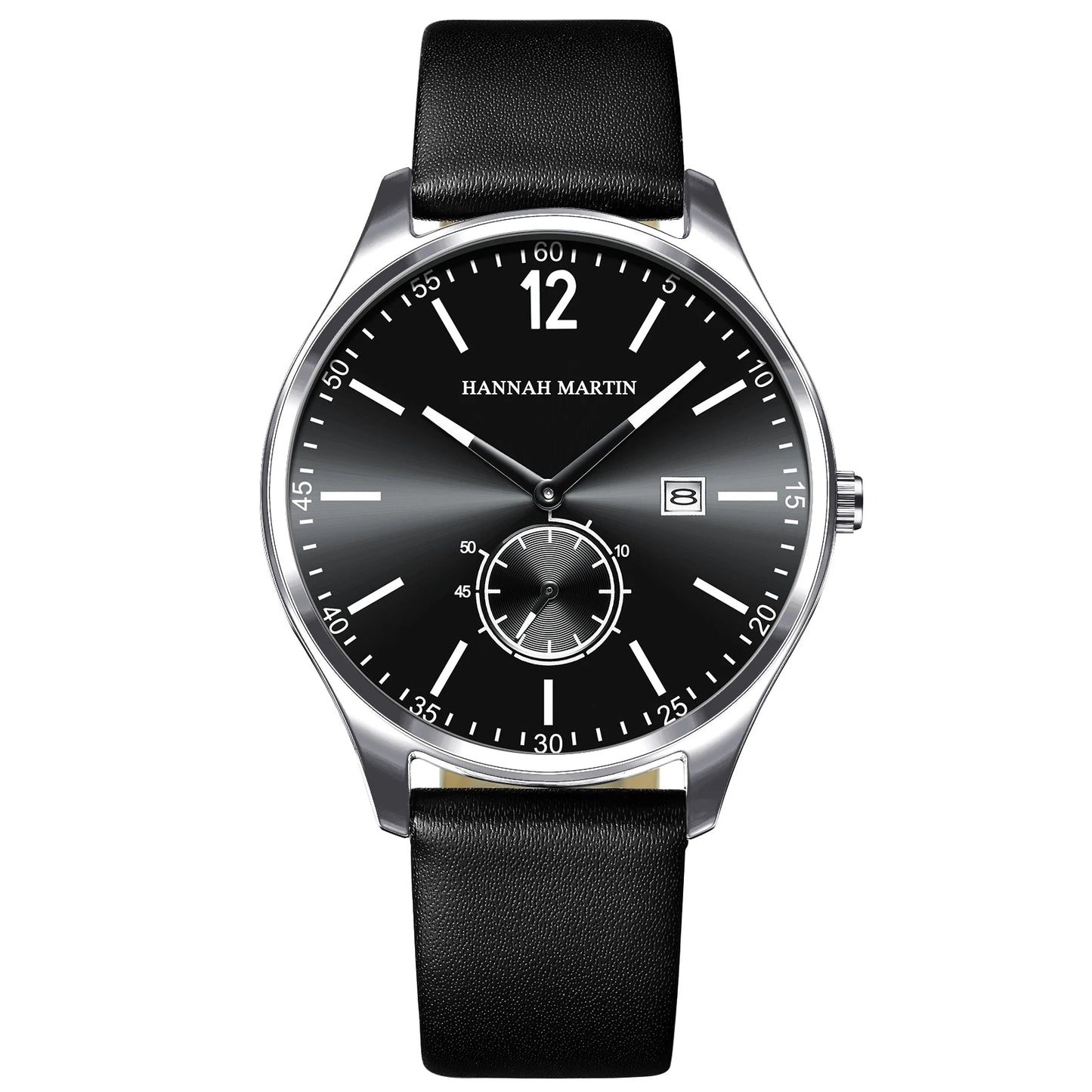 Relógio Masculino Pulseira de Couro Quartzo Hannah Martin Business