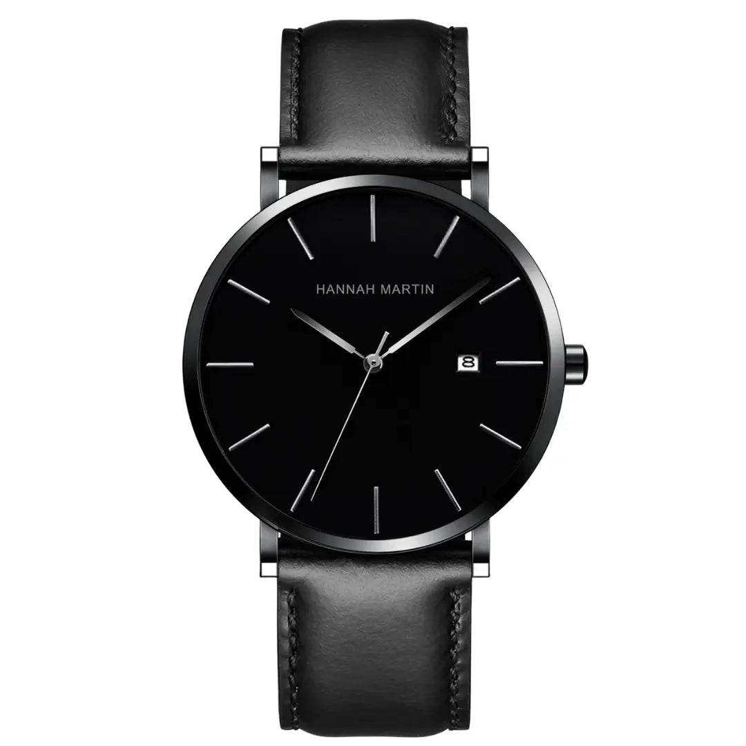 Relógio Masculino Pulseira de Couro Quartzo Hannah Martin Vulcano
