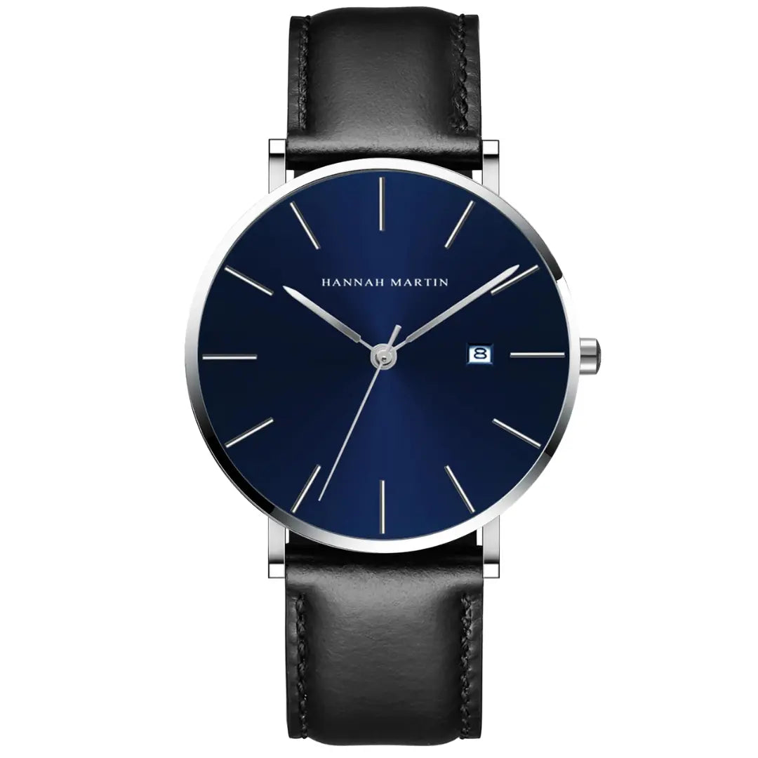 Relógio Masculino Pulseira de Couro Quartzo Hannah Martin Vulcano
