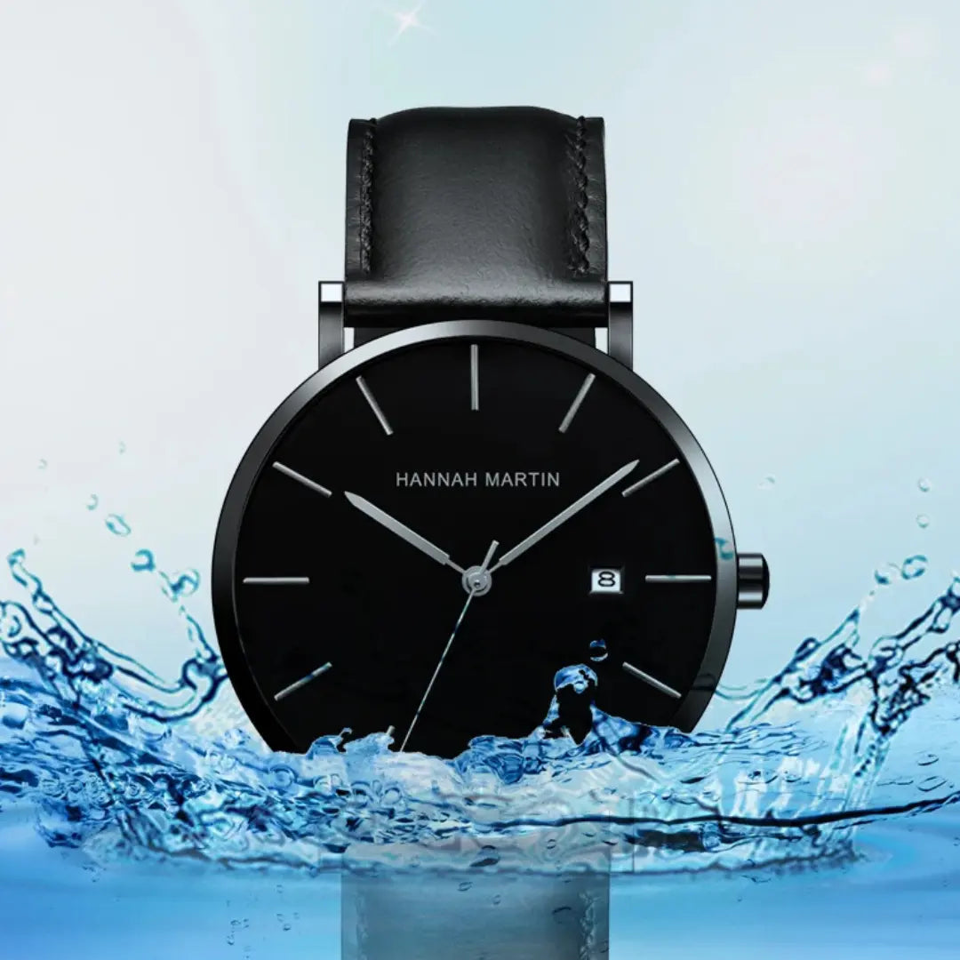 Relógio Masculino Pulseira de Couro Quartzo Hannah Martin Vulcano