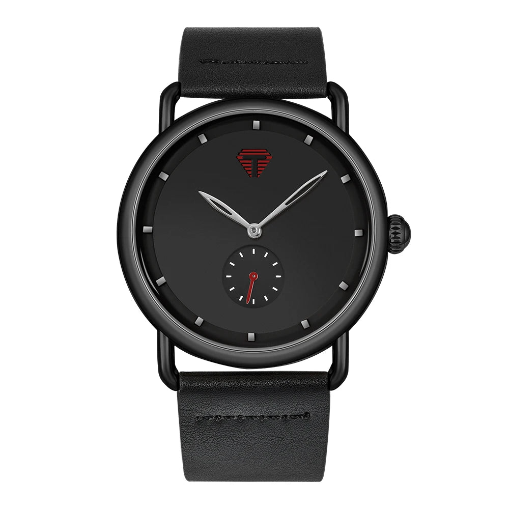 Relógio Masculino Pulseira de Couro Quartzo Proteo