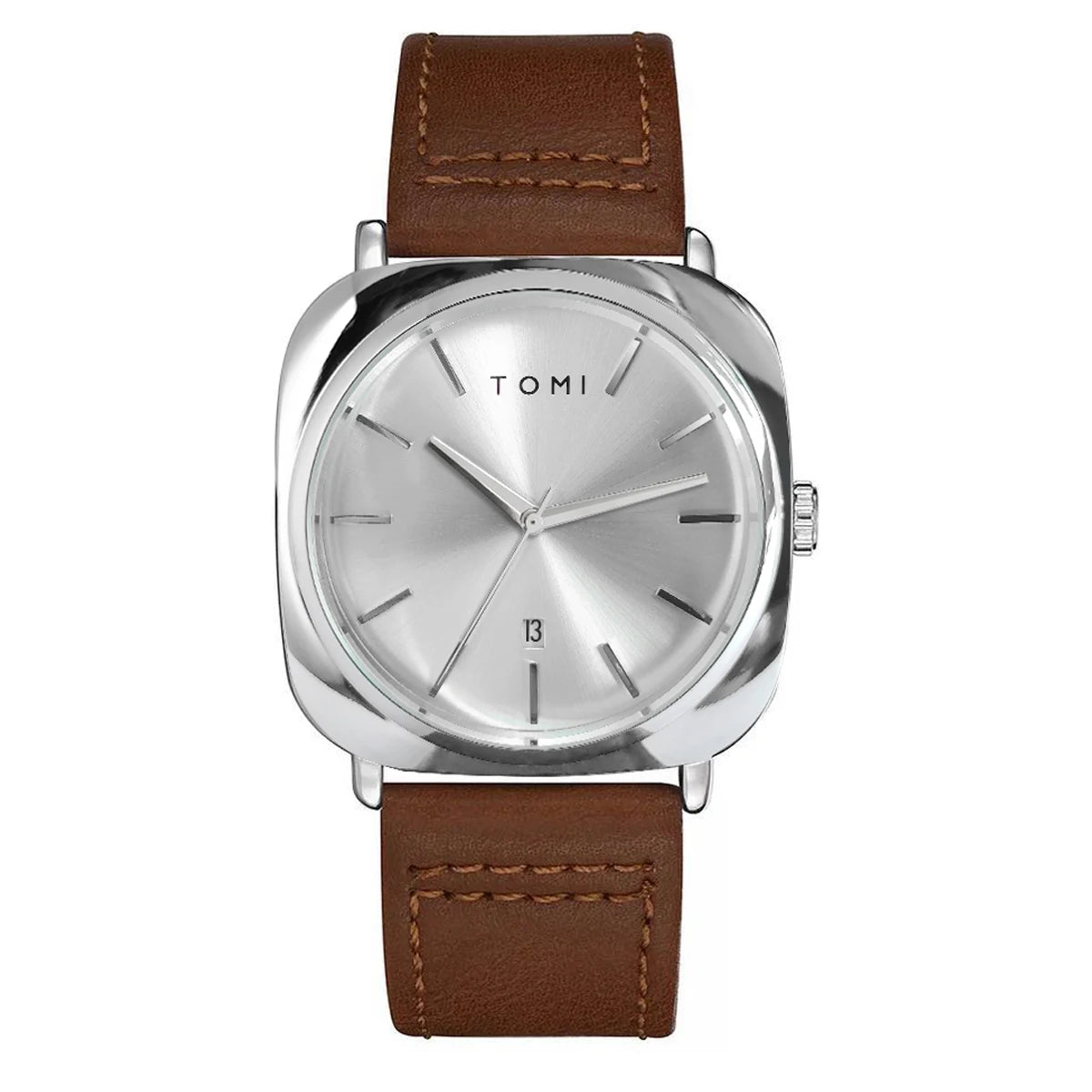 Relógio Masculino Quadrado Pulseira de Couro Proteo