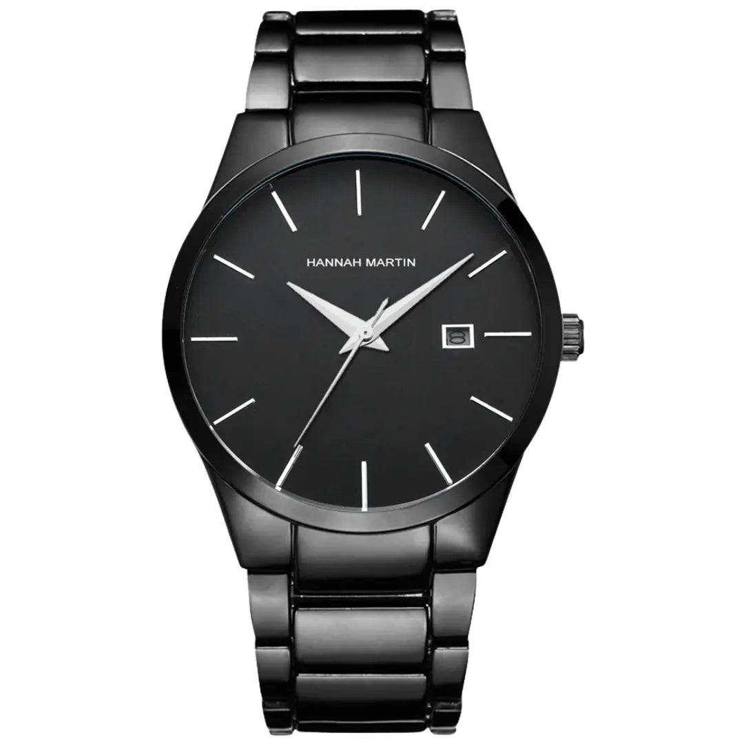 Relógio Masculino em Aço Inox Quartzo Hannah Martin Black