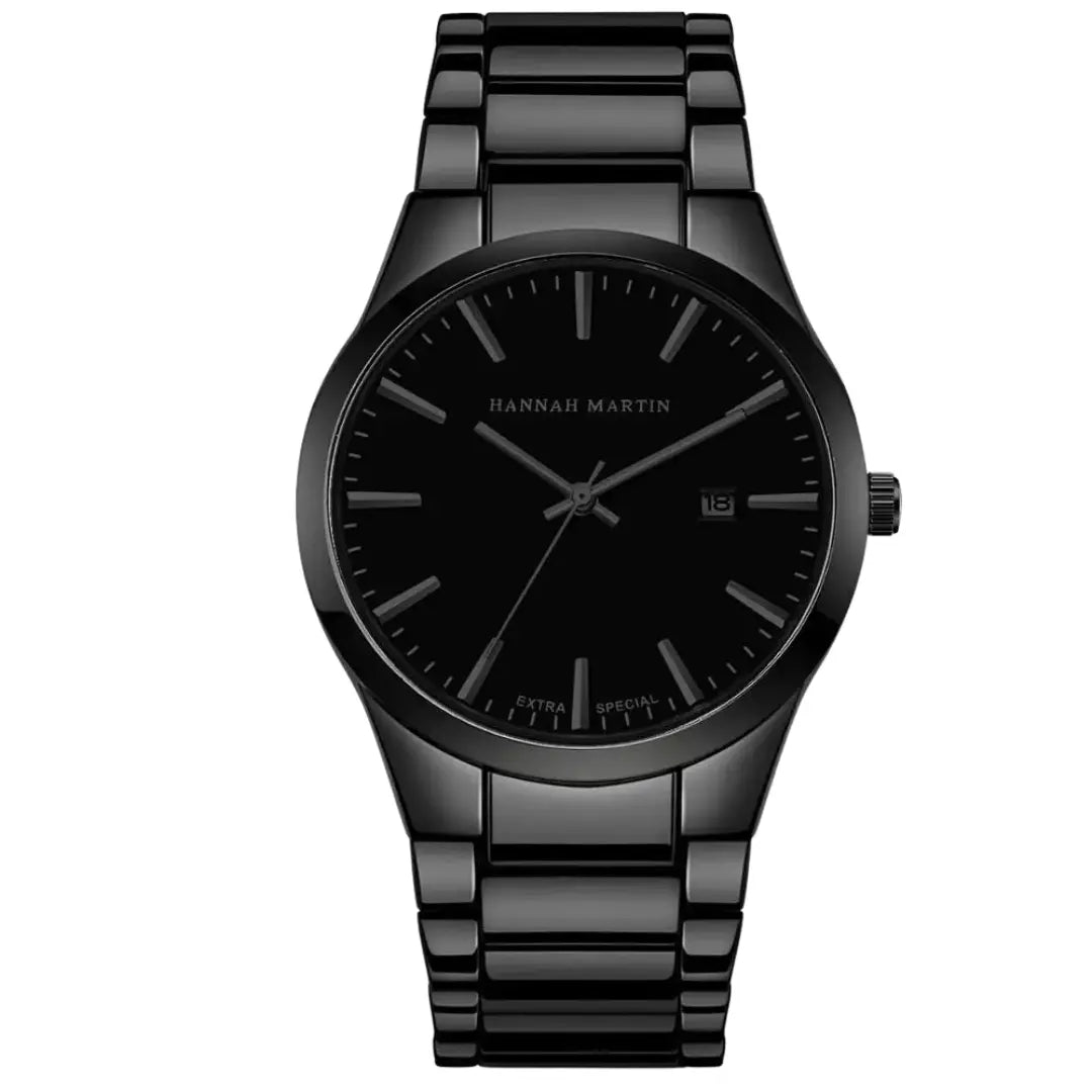 Relógio Masculino em Aço Inox Quartzo Hannah Martin Black