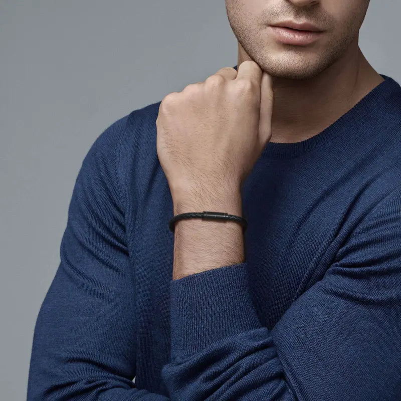 Pulseira Masculina em Couro - Orion