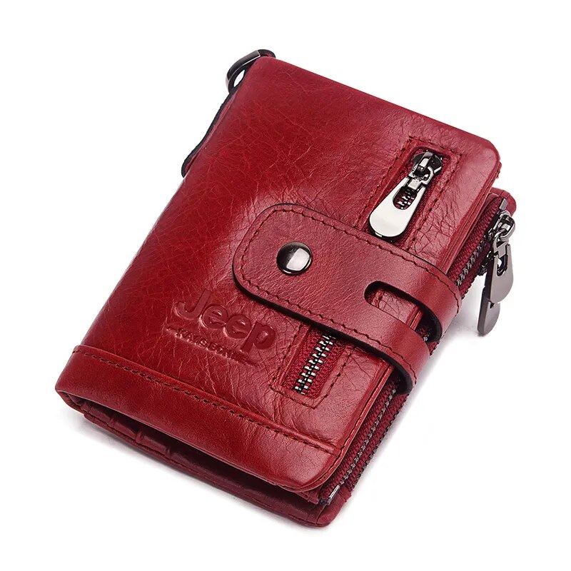 Carteira de Couro Masculina Vermelho - Orion