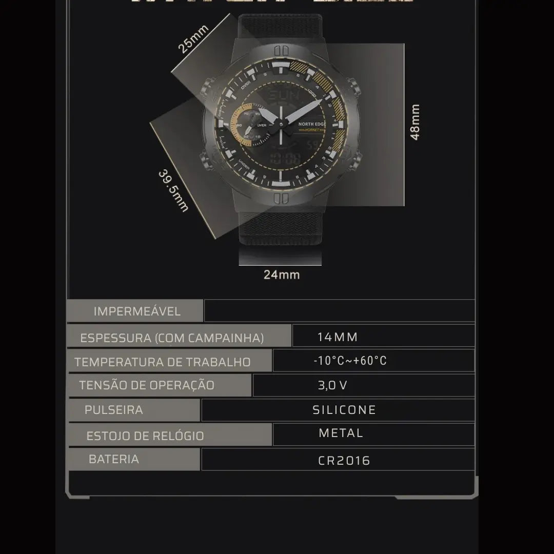 Smartwatch Masculino North Edge Hornet Plus